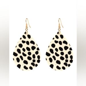 Leopard Print Teardrop Earrings